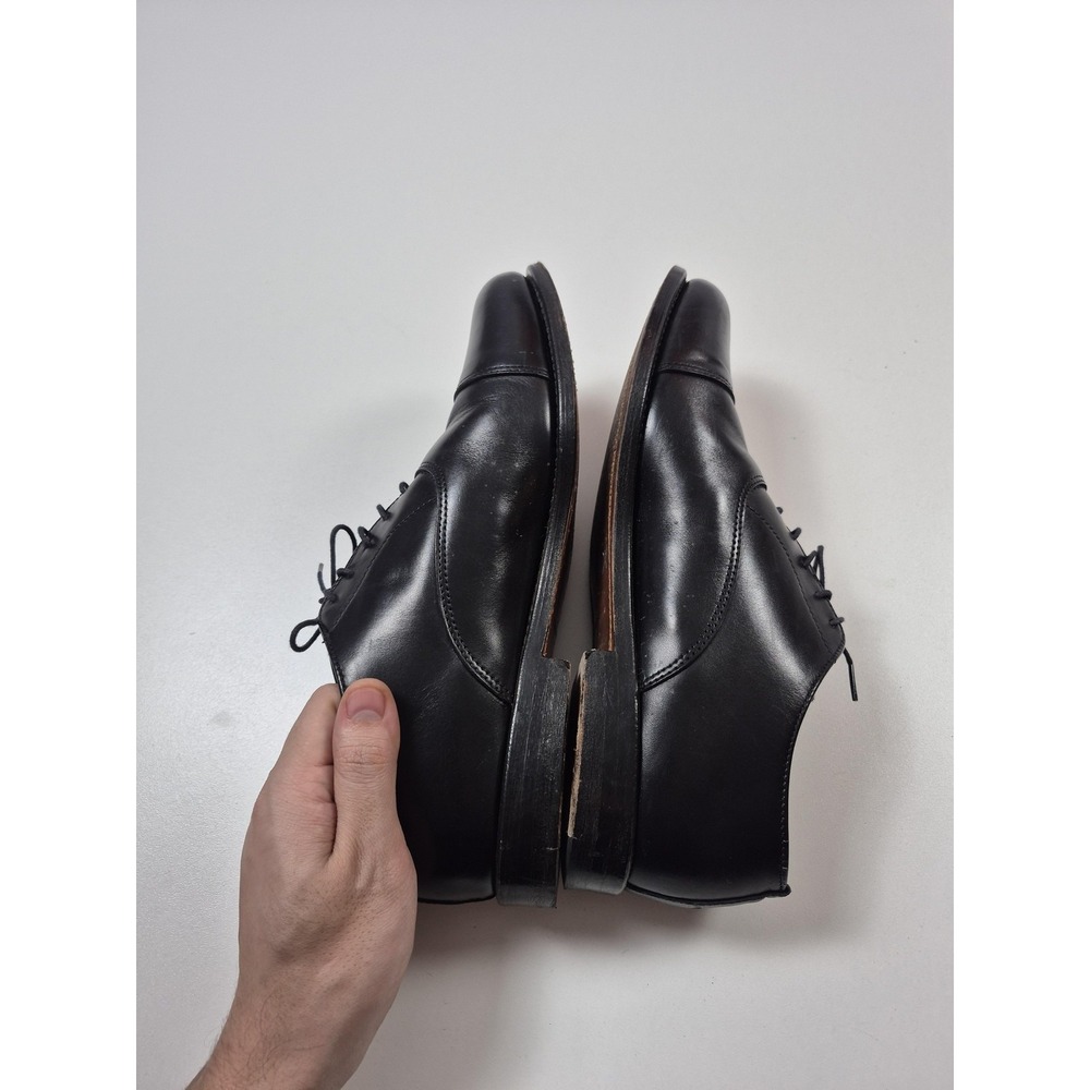 Cole Haan Shoes Mens Size 9 Black Cap Toe Oxford Dress Leather Made In USA - Picture 6 of 11